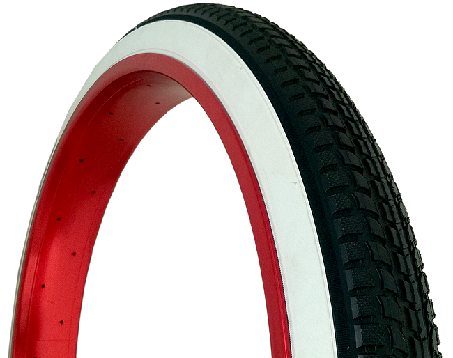2 CHOPPER, TUBES & LINERS FOR CRUISER 26''x 2.125  RED BICYCLE TIRES 