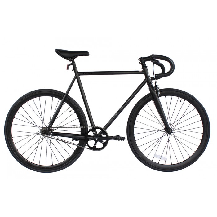 fixed gear bike MICARGI RD-380 - singlespeed FLIP-FLOP - FIXIE - BLACK MATTE - city road track