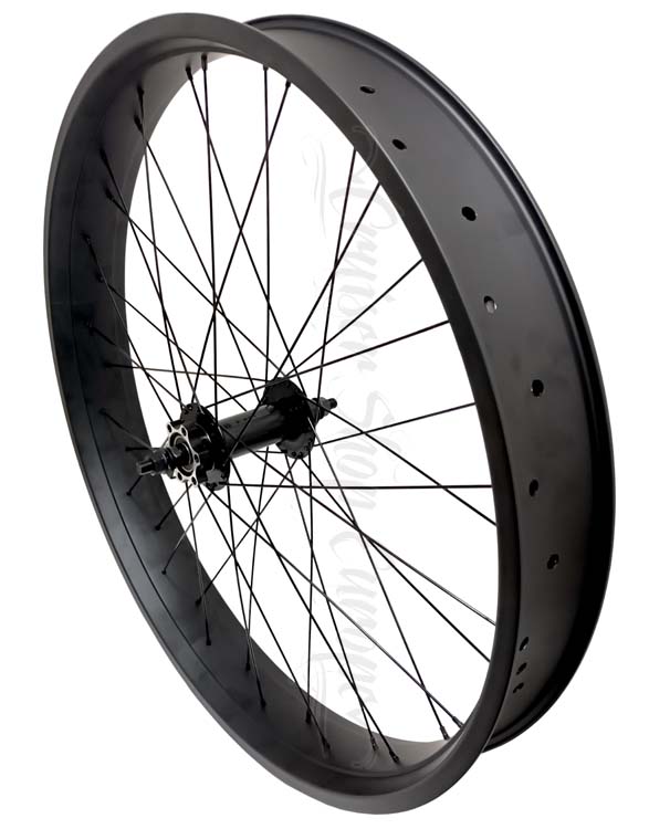 Fat Bike 26" Pair Of Black Rims Only 3.25” Wide Easy Fit 4”tire Disc Brake 