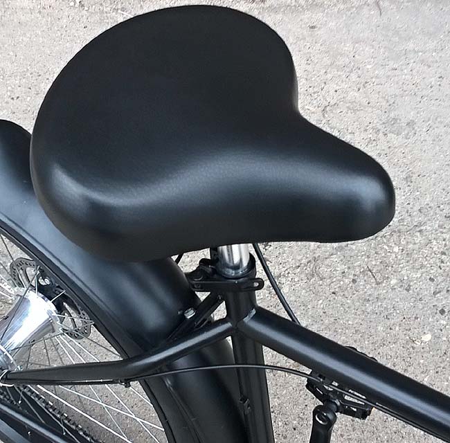 XXL bicycle saddle 28x28 MICARGI Comfort BLACK springs cruiser